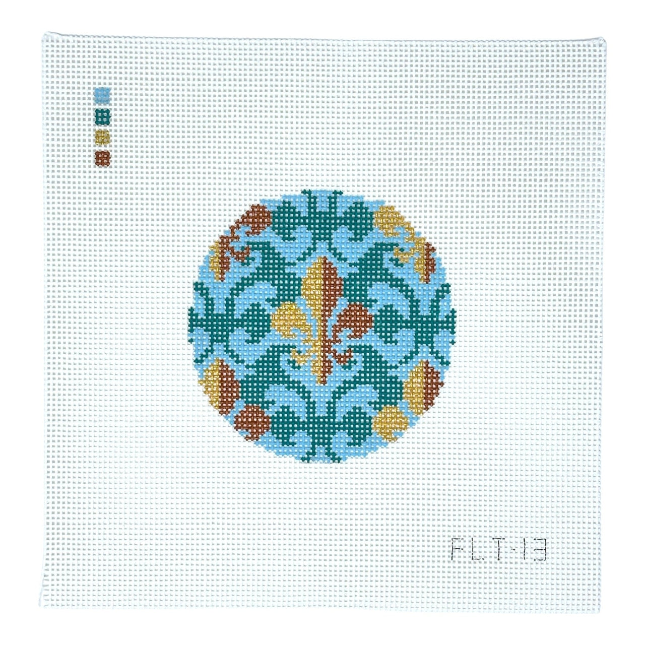 Fleur de Lis Turquoise FLT13