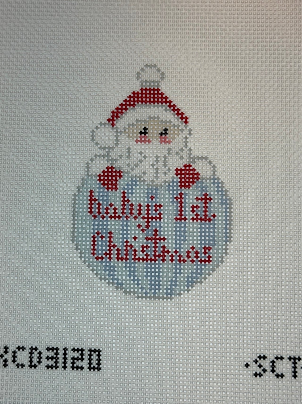 KCD3120 Baby's First Christmas Santa Ornament - Blue - MKT