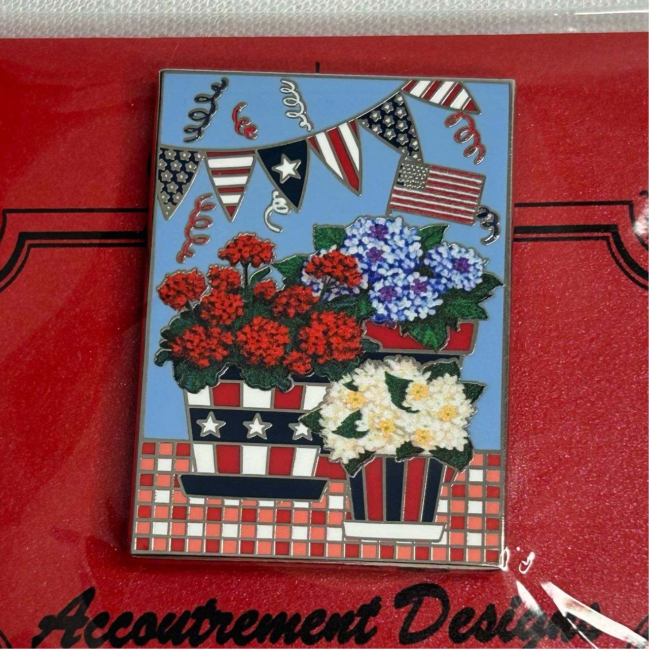 Red White and Blue Flowers Needleminder Mag Friend