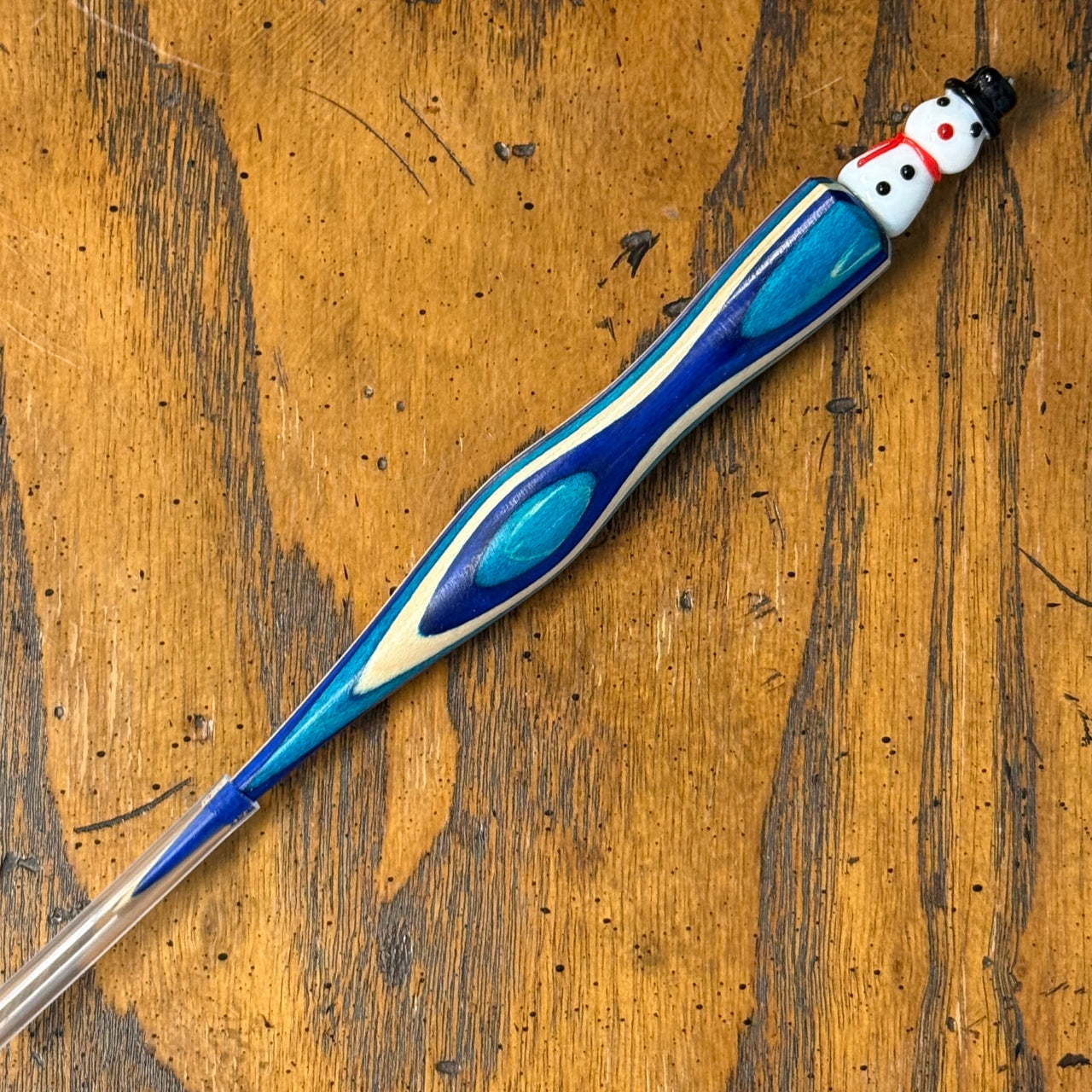Special Edition Holiday Handcrafted Wooden Laying Tool with Glass Bead