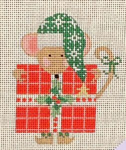 CH-434 Mouse with Red Present with Stitch Guide