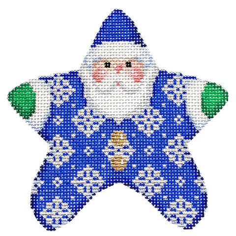 AT CT2041 Snowflakes on Blue PJ Santa