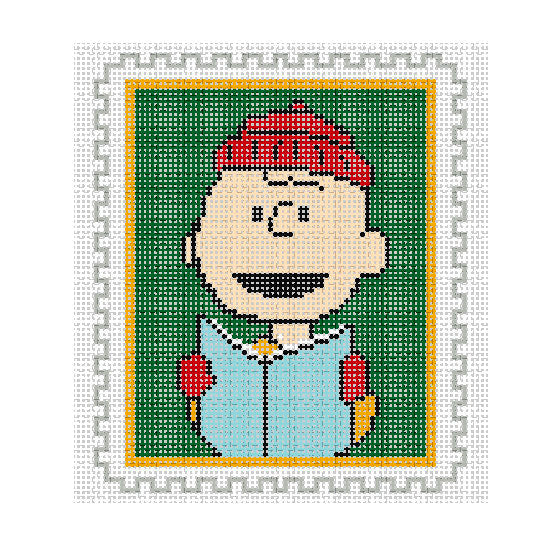 PNTS-CAROL1 PEANUTS - Stamp Caroler - Charlie Brown - SE