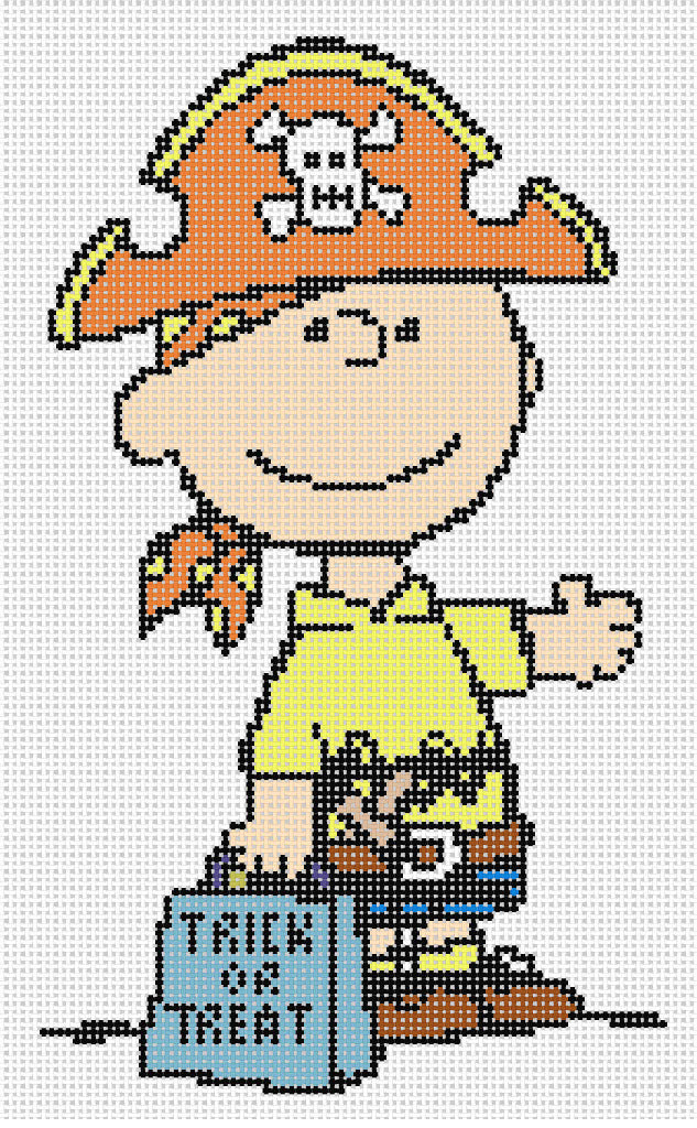 PNTS-HALL17 PEANUTS Halloween - Charlie Brown Pirate Costume Canvas - SE
