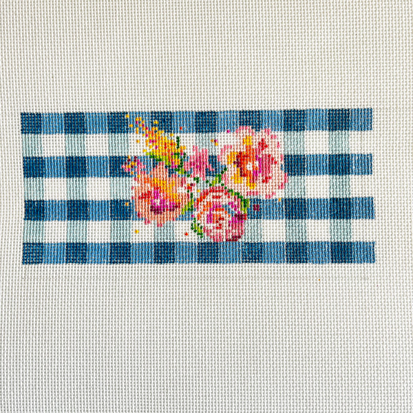 25-412 flowers on gingham - TS