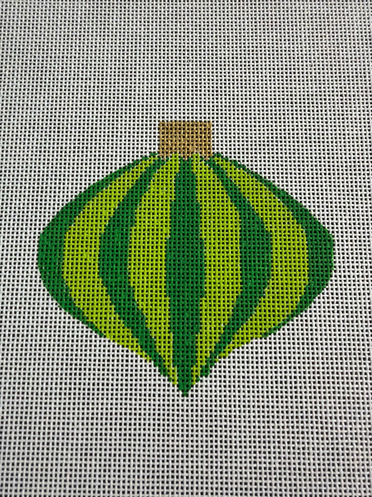 21-131 Retro Green Stripe Ornament - TS
