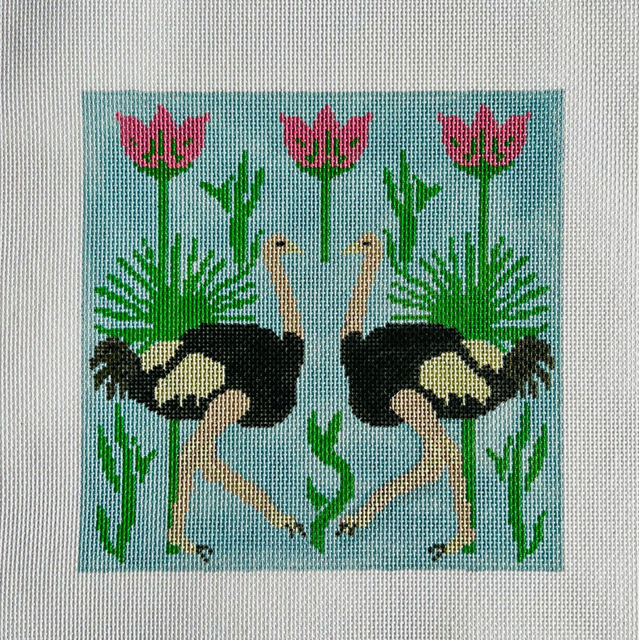 KCD4496 Ostriches with Palms - TS