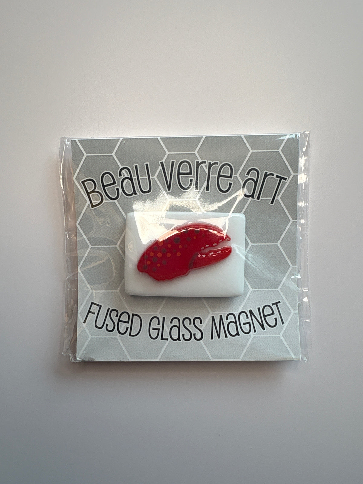 Lobster Claw Fused Glass Needleminder - MKT