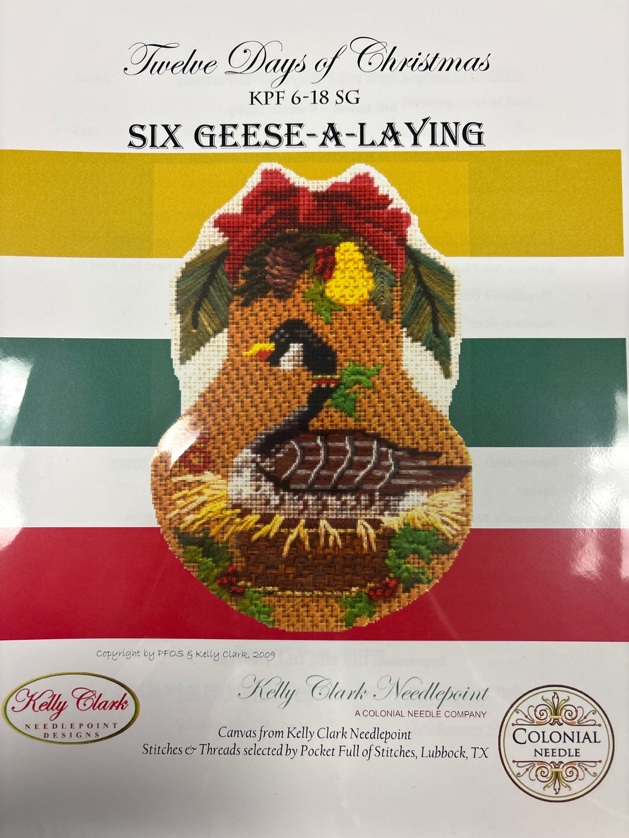 KC-KPF6-18SG Six Geese-A-Laying Stitch Guide - TS