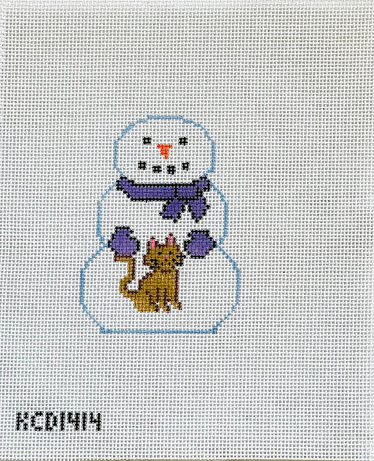 KCD1414 Snowman with Cat - TS