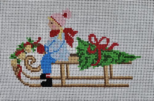R23 Festive Sled - Girl Canvas + Stitch Guide by Kelli Unkel