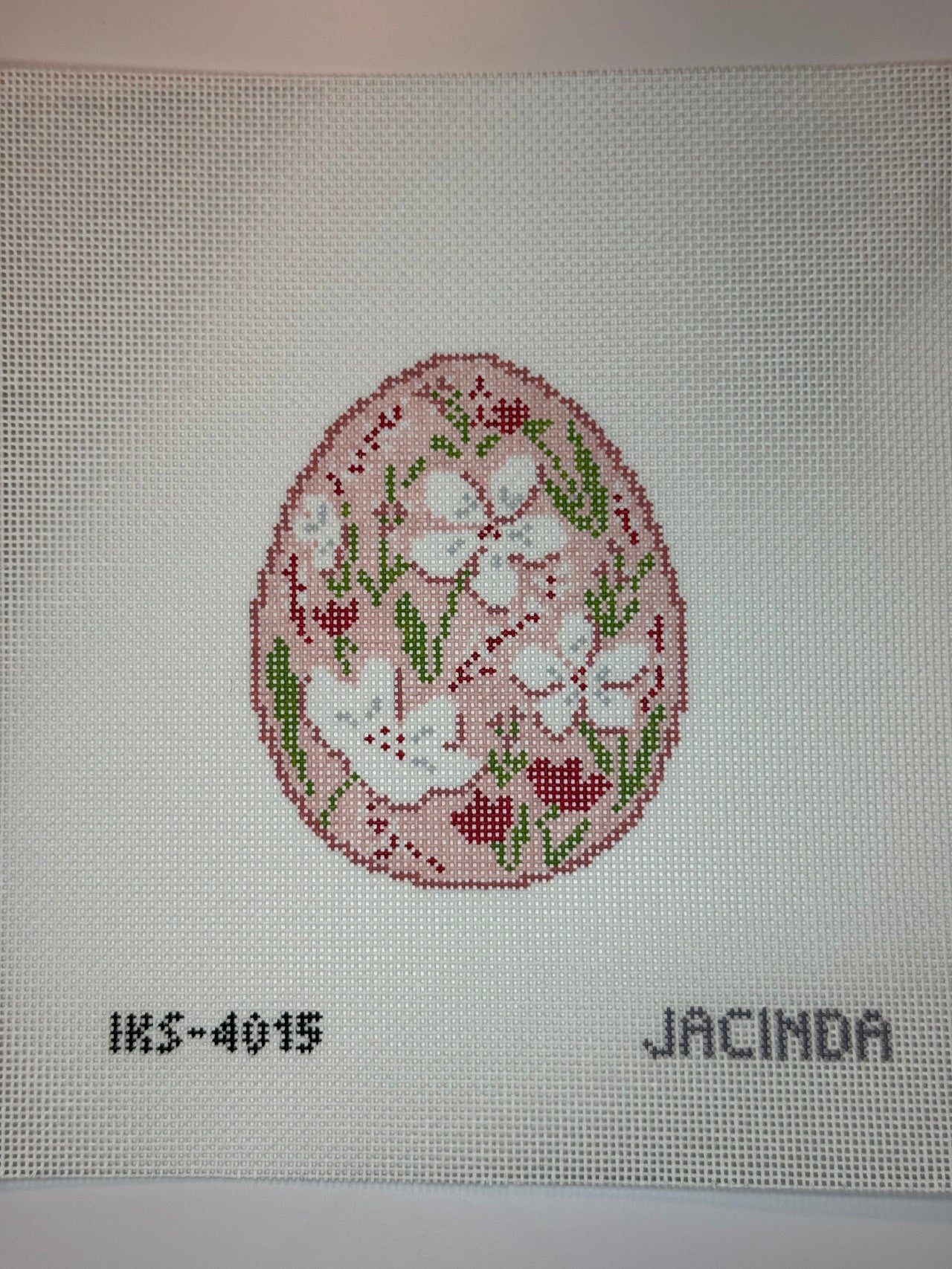 IKS4015 White Flower Easter Egg - MKT