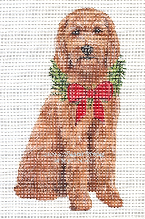 DMDG08 - Dog: Holiday Goldendoodle standup - TS