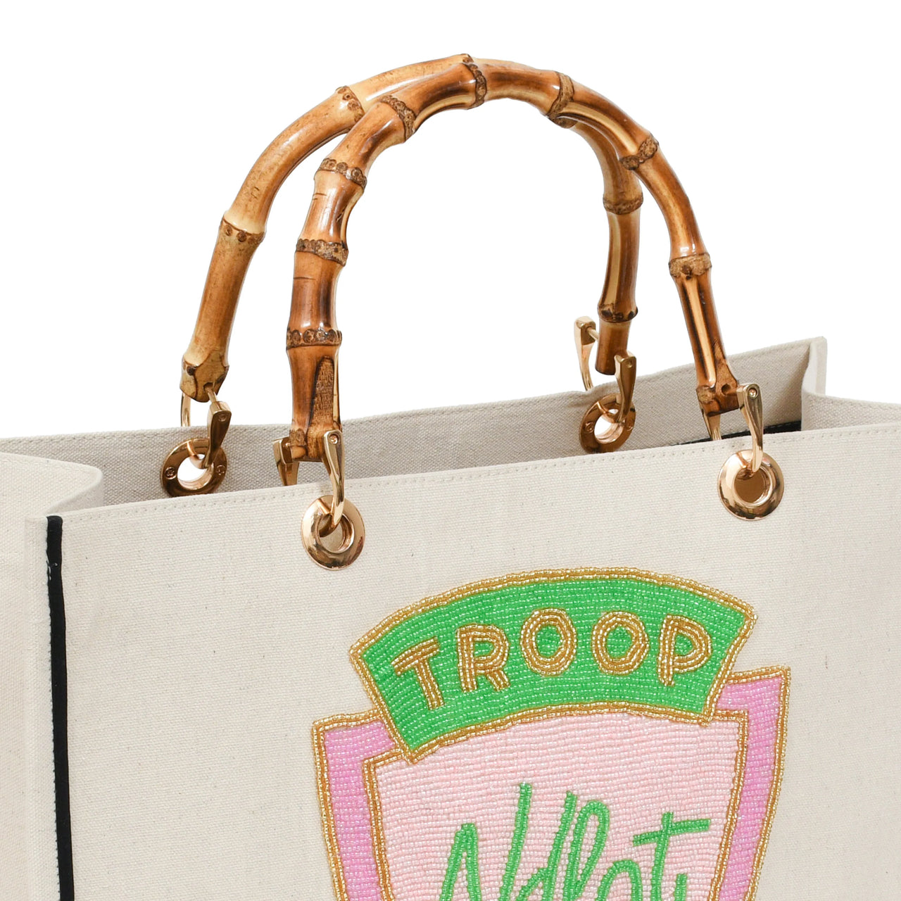 Troop NDLPT Pink Bamboo Handle Tote Bag - MKT