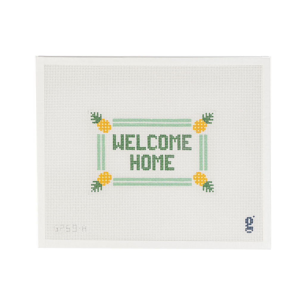 Welcome Home Canvas - Green