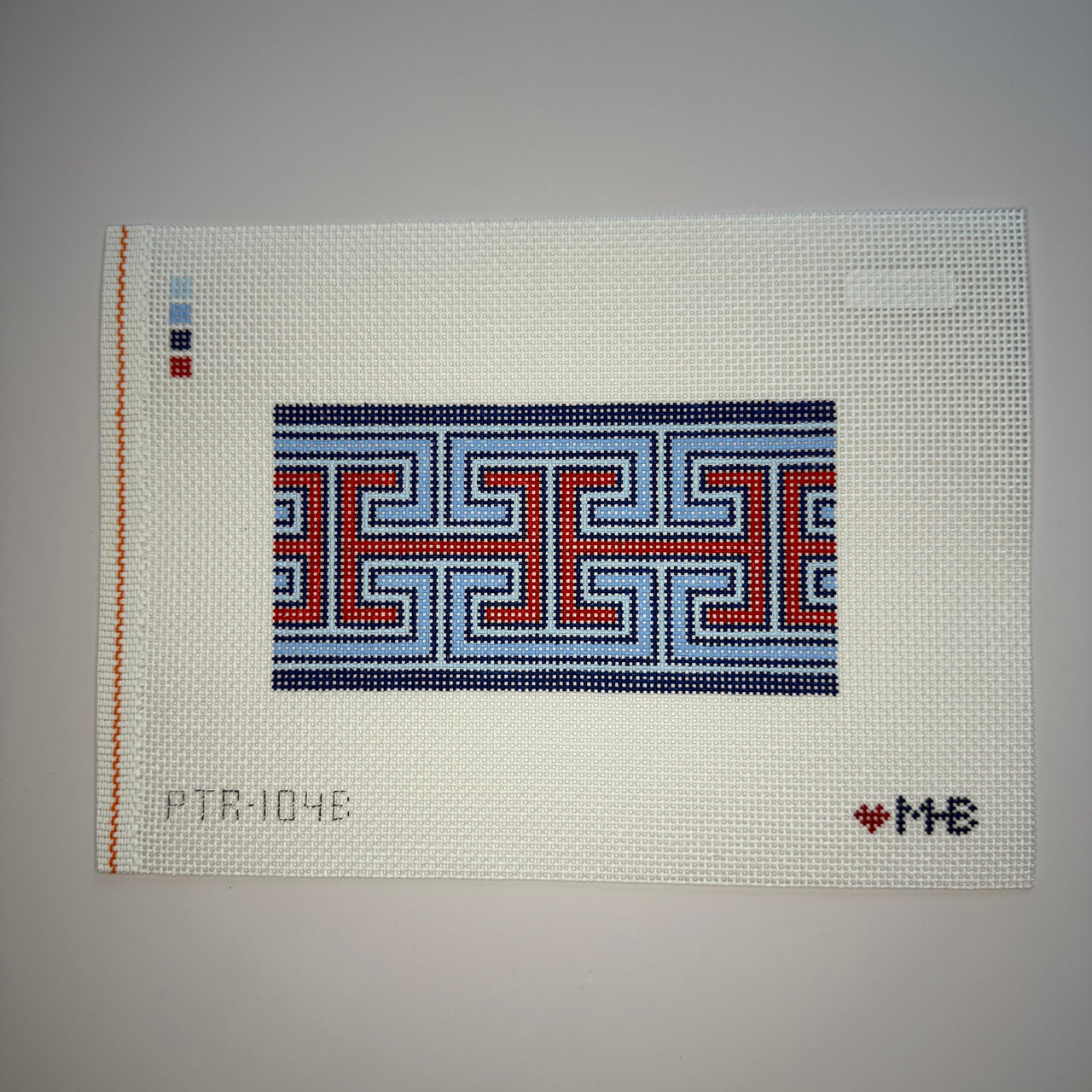 PTR-104B Greek Keys Blue/Red