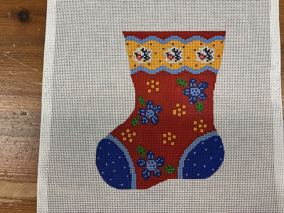 LR 377 BLUE DOT/FLOWER MINI SOCK - TS