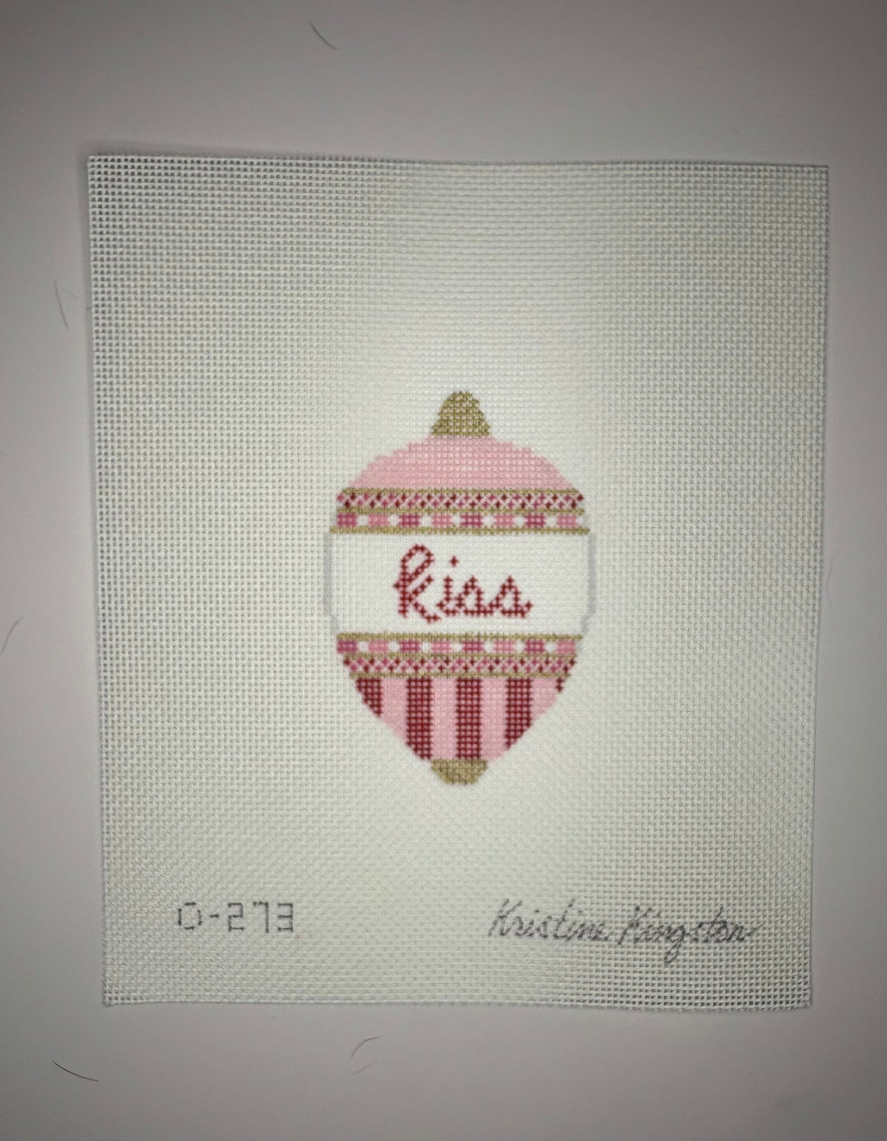 KKO273 Kiss Bauble Pink and Red