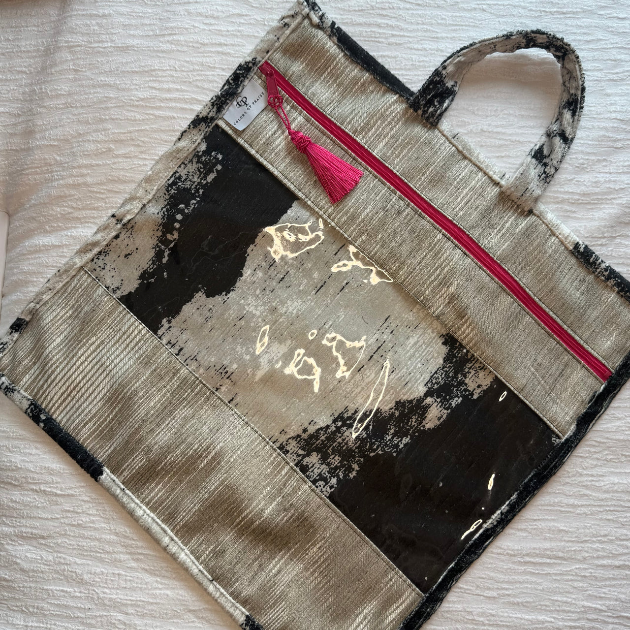 Luxe Fabric Project Bag with Tassel
