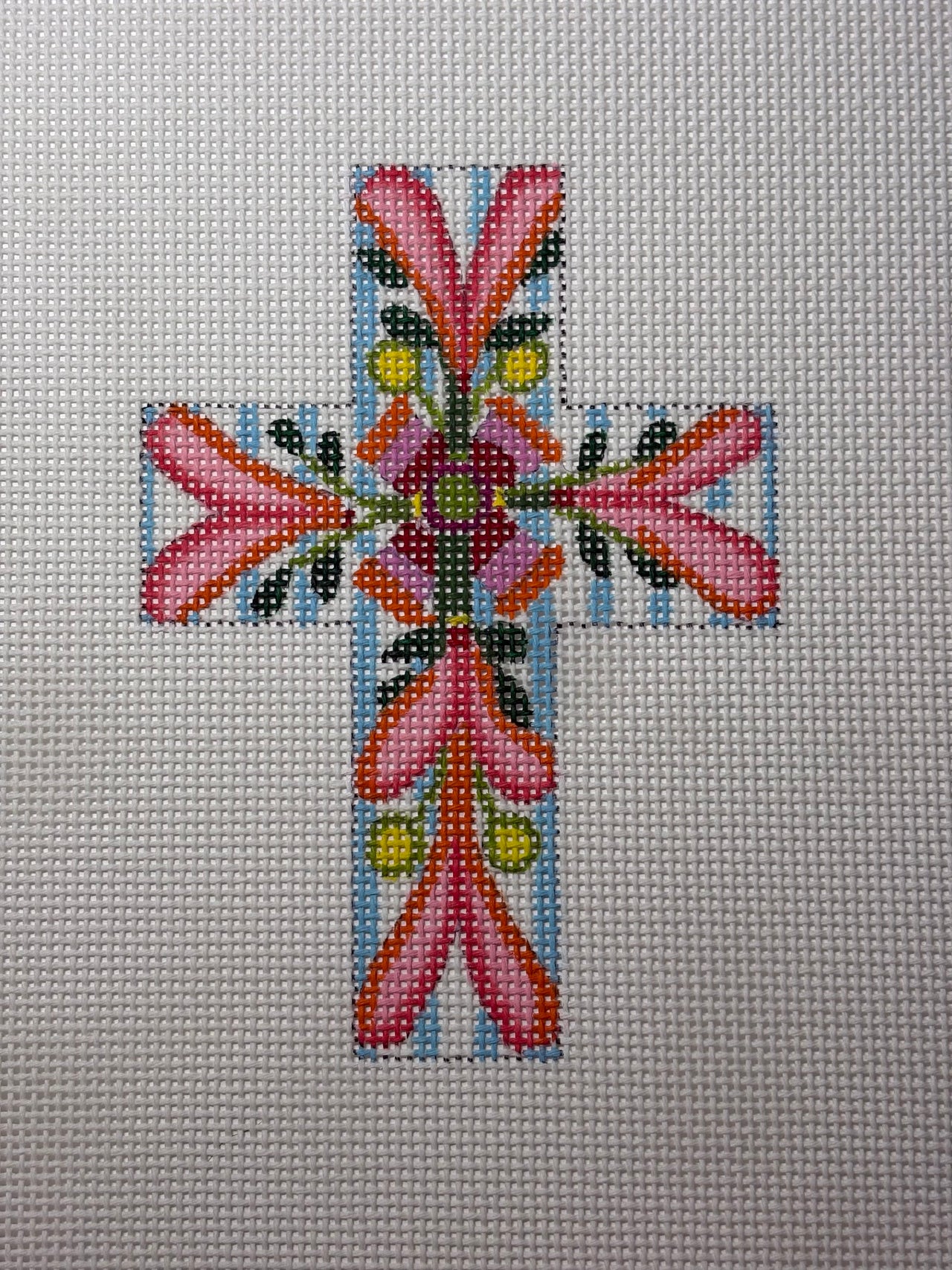 106A Med Cross Orange Floral - MKT3