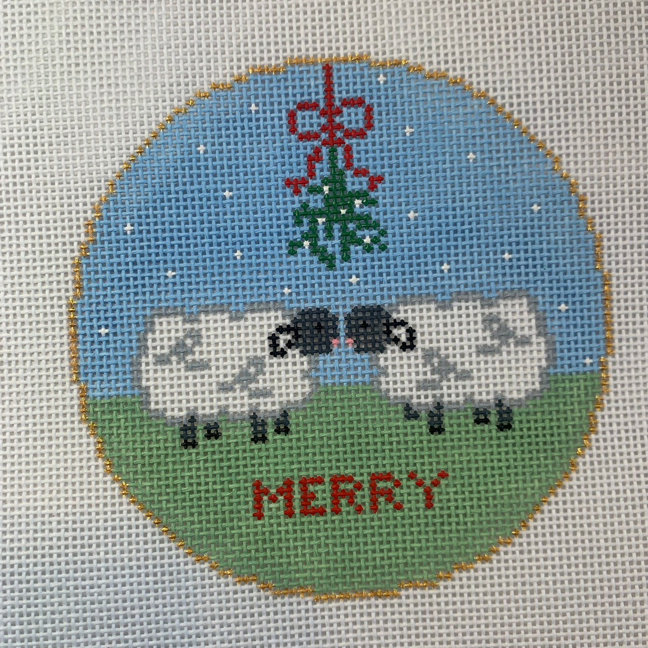 Mistletoe Sheep Canvas