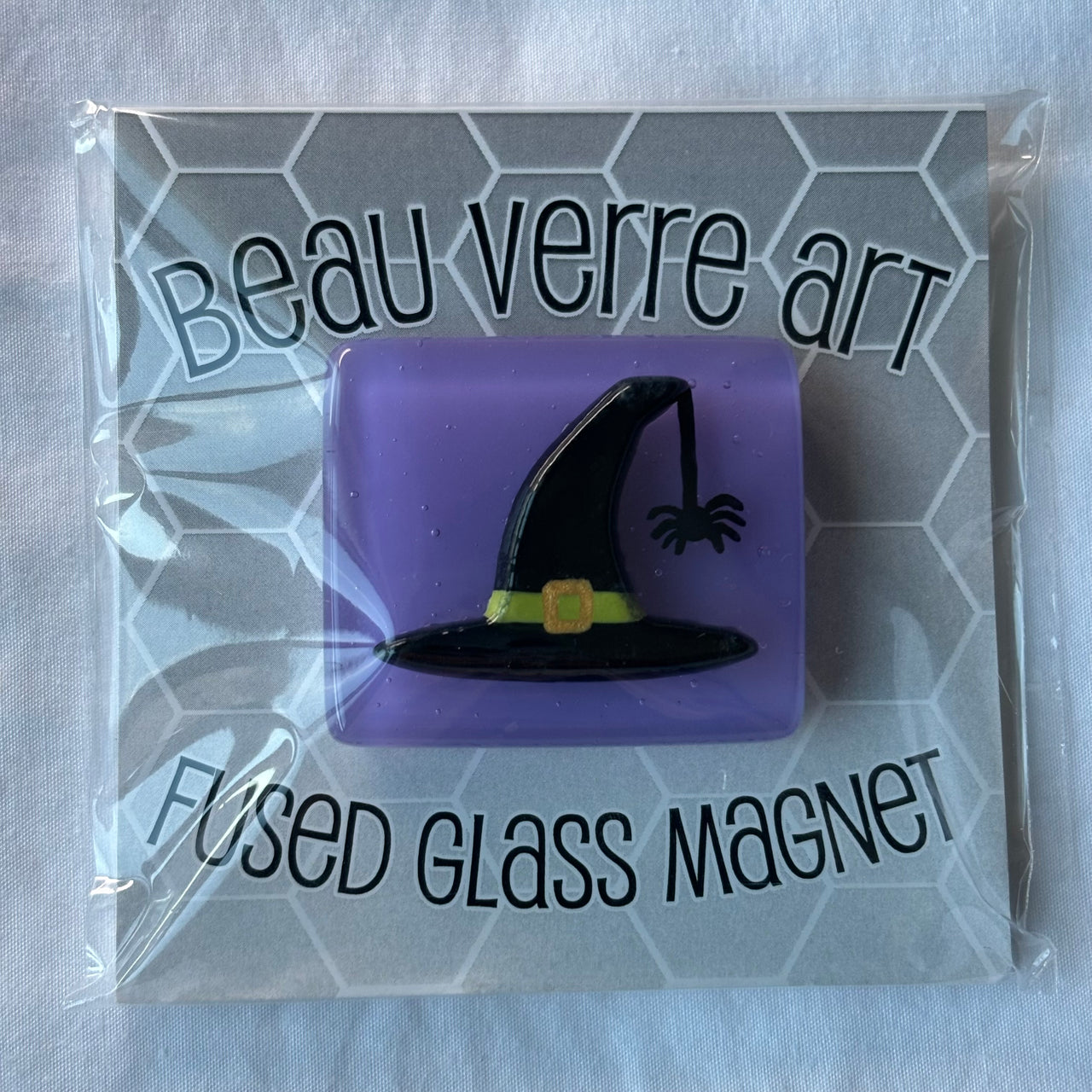 Witches Hat with Spider Fused Glass Needle Minder