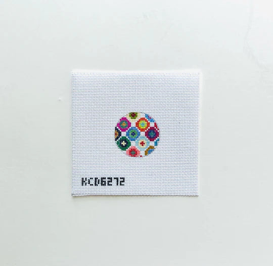 KCD6272 Multicolored Dots Key Fob Canvas