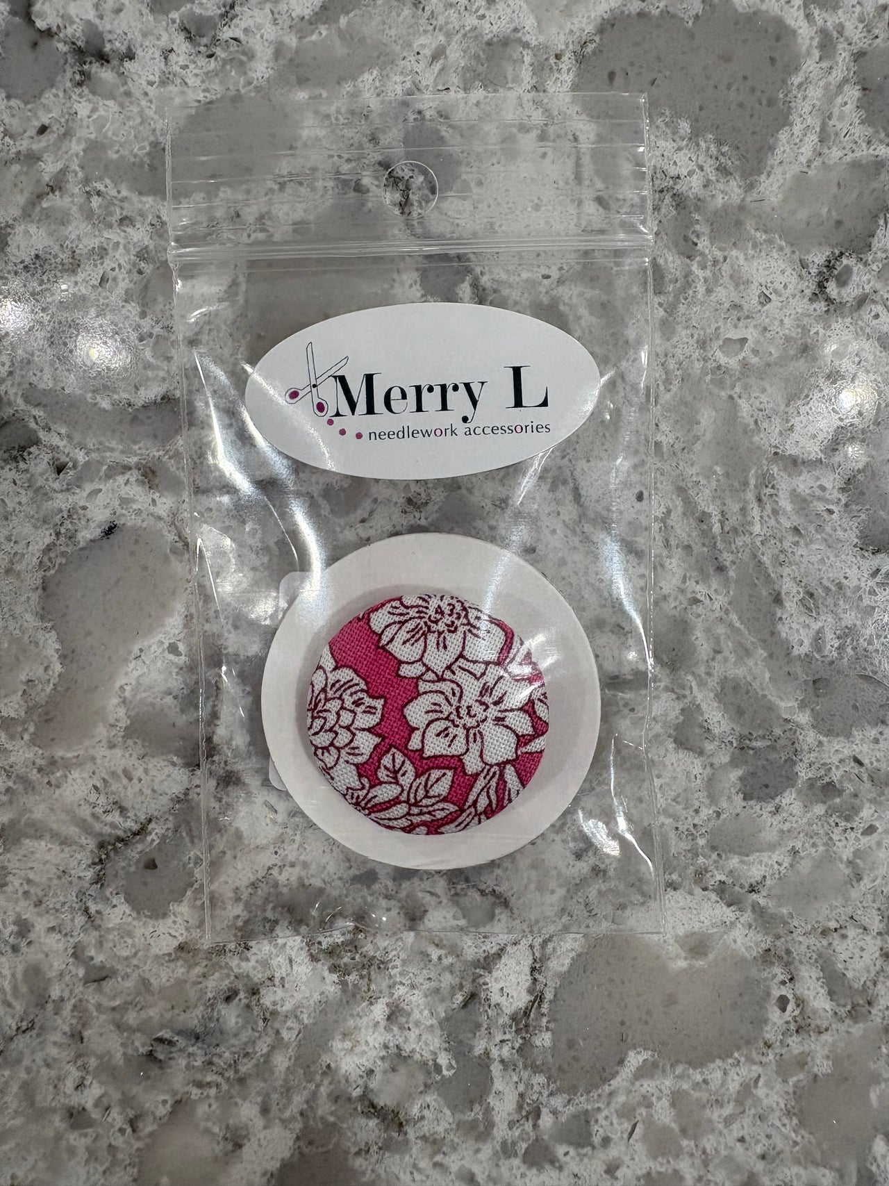 Liberty Fabric Covered Button Needleminder