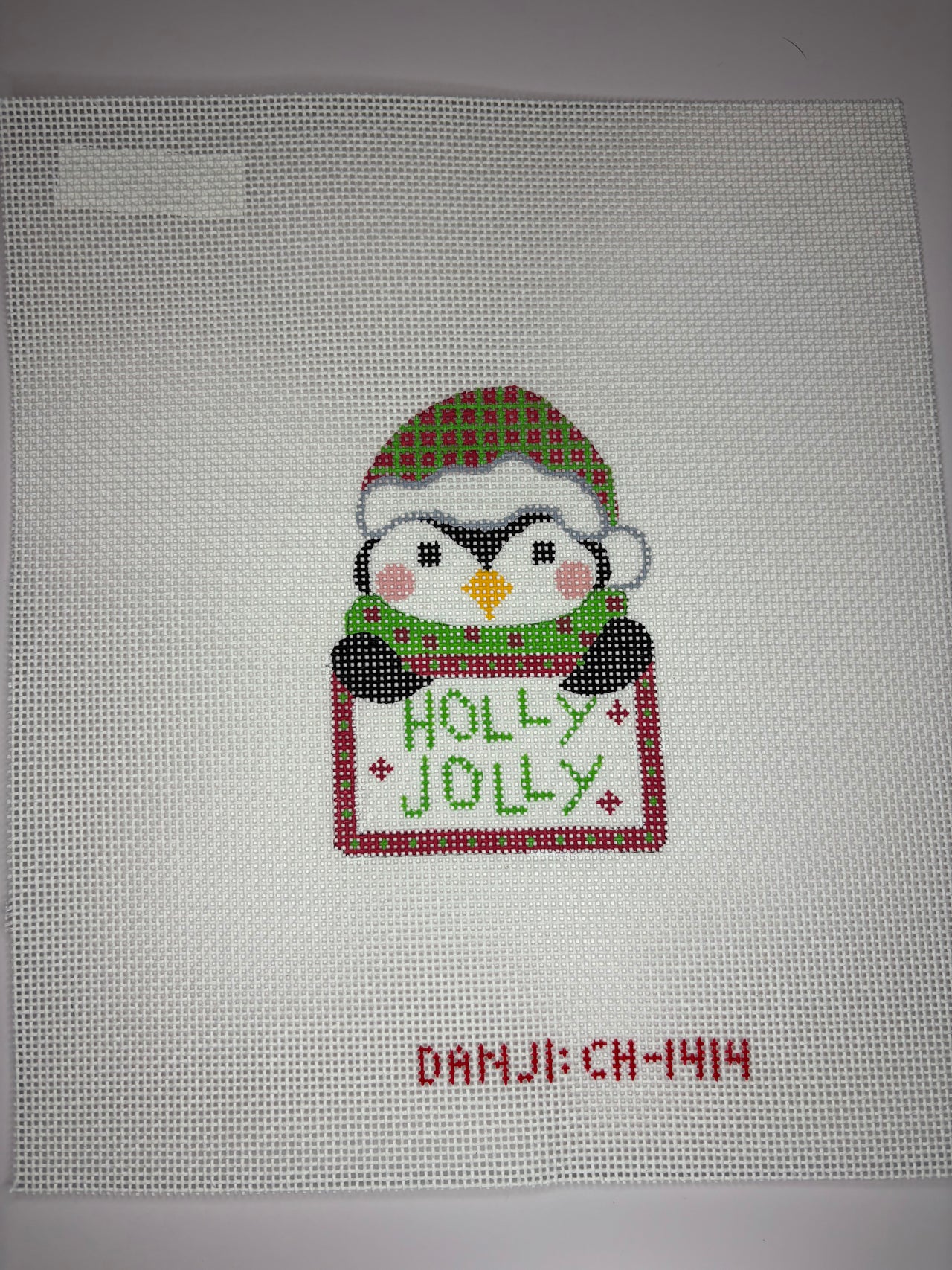 CH-1414 Penguin Tag - Holly Jolly