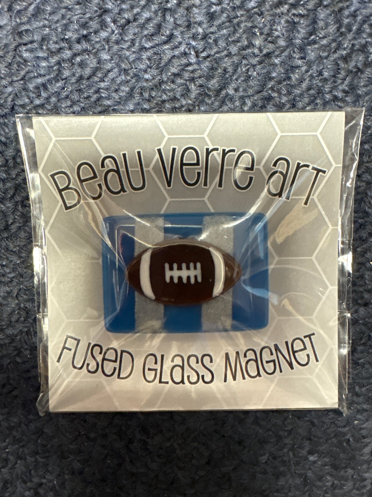 Detroit Lions Football Fused Glass Needle Minder