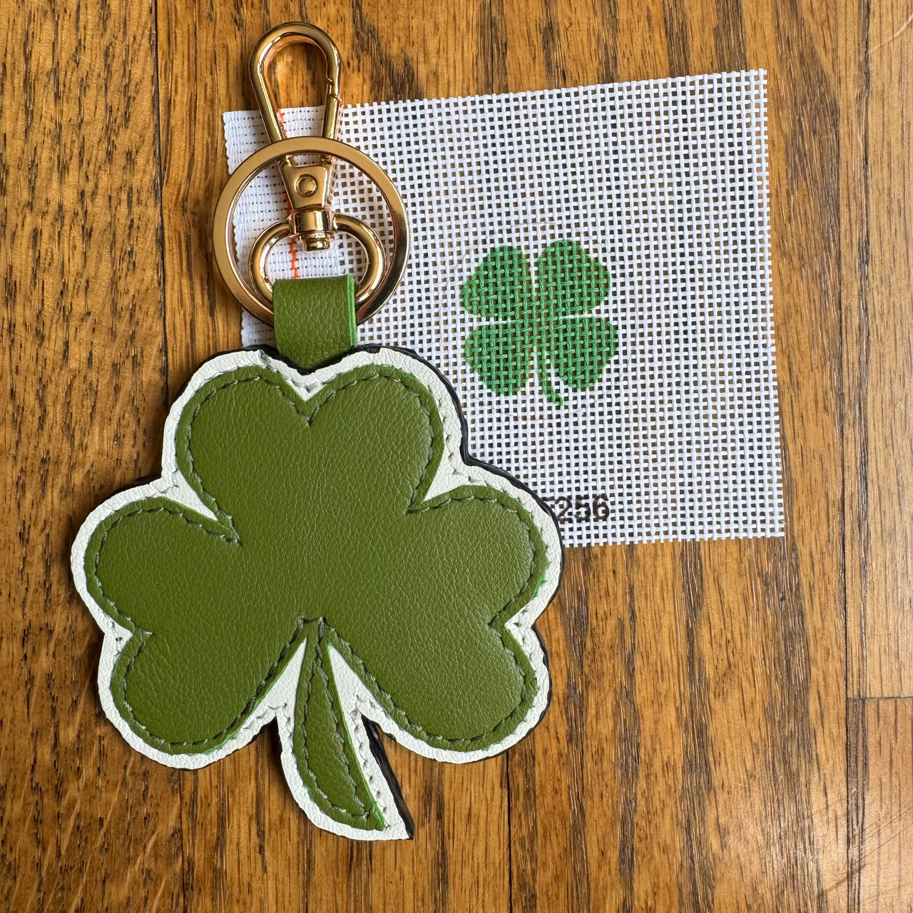 Shamrock Self-finishing Leather Key Fob