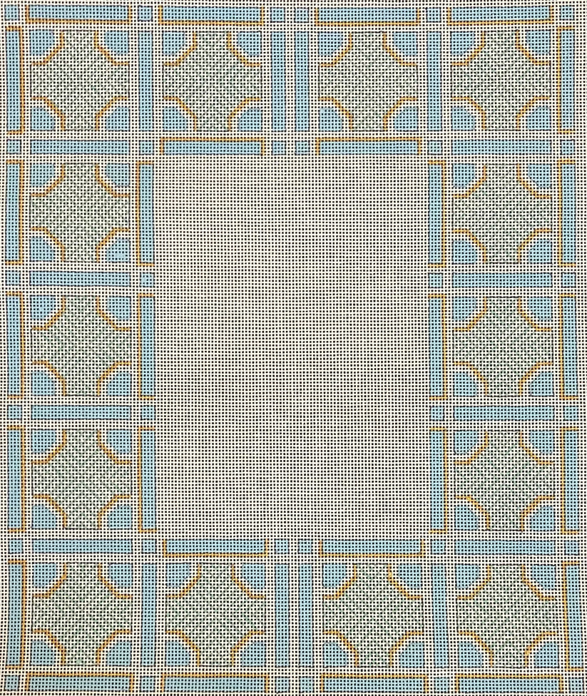 PF759 Light Blue Medallion Frame