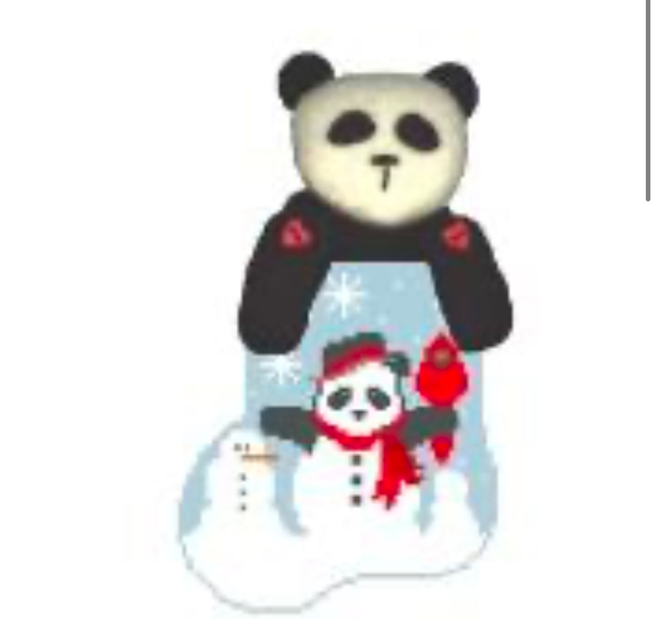 CM379 Panda Snowman w/Panda - TS