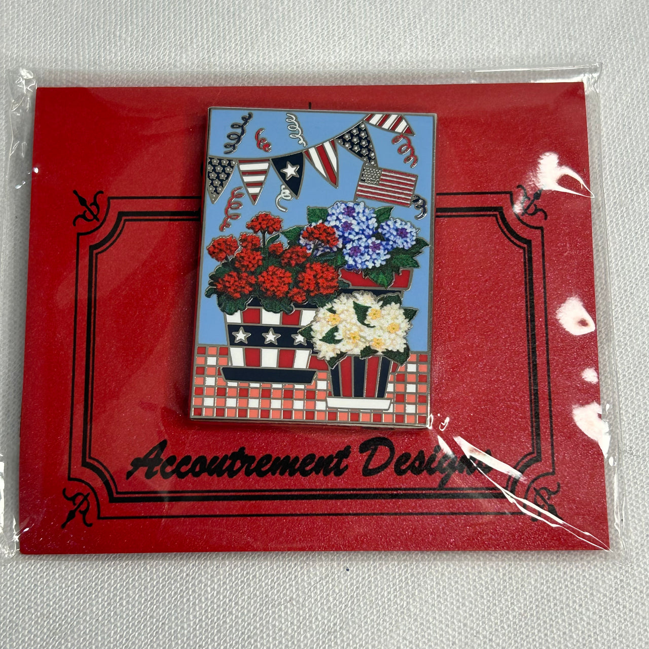 Red White and Blue Flowers Needleminder Mag Friend