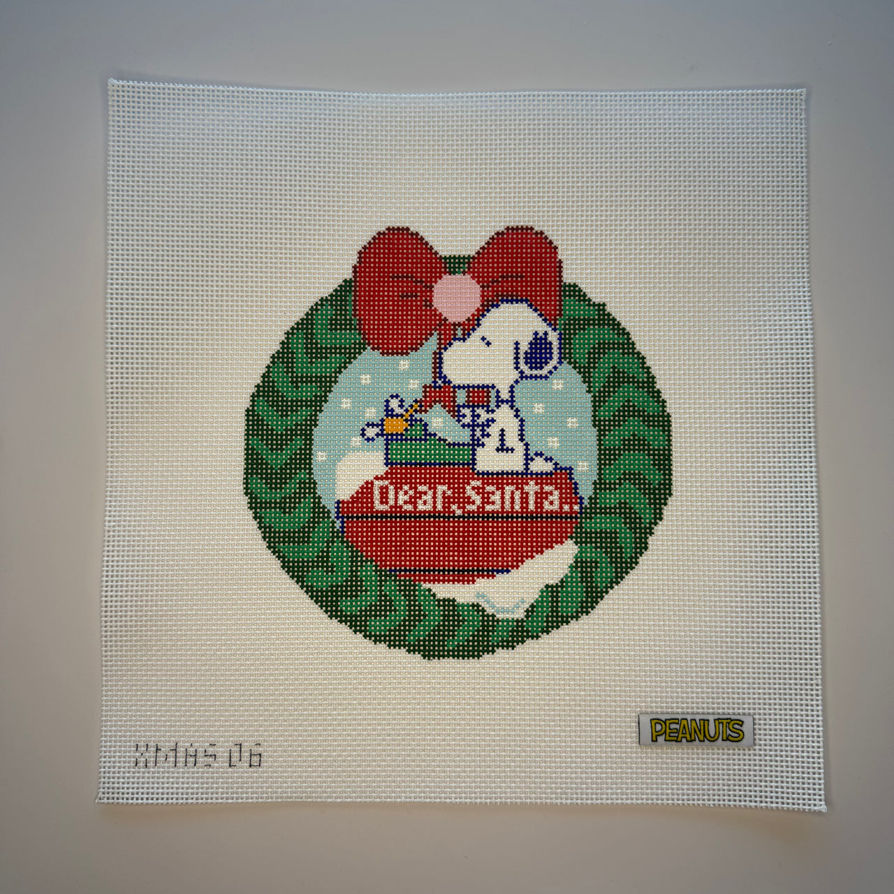 PEANUTS Christmas XMAS06 Snoopy Dear Santa Wreath 13m