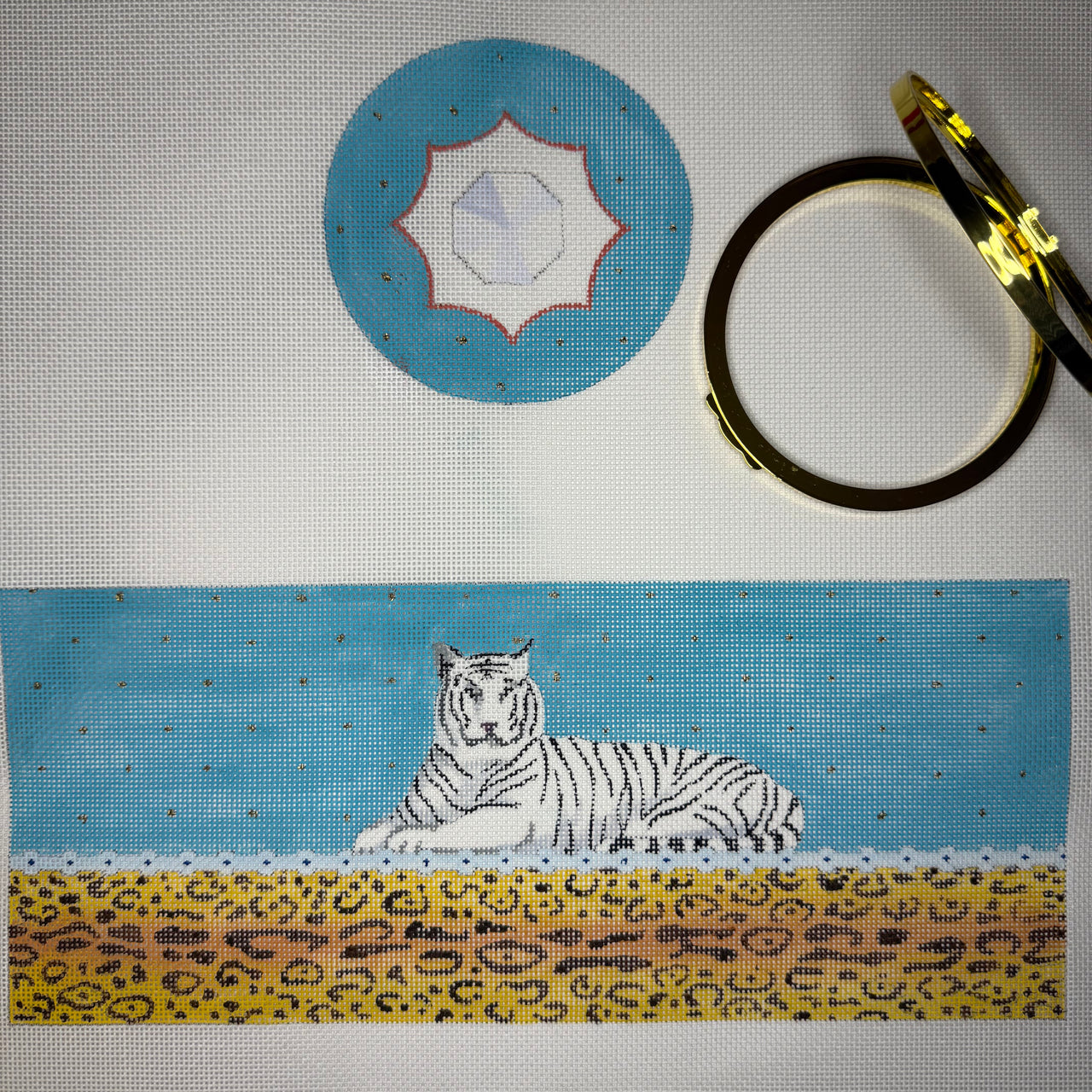 TB106 White Tiger Treasure Box with Hardware