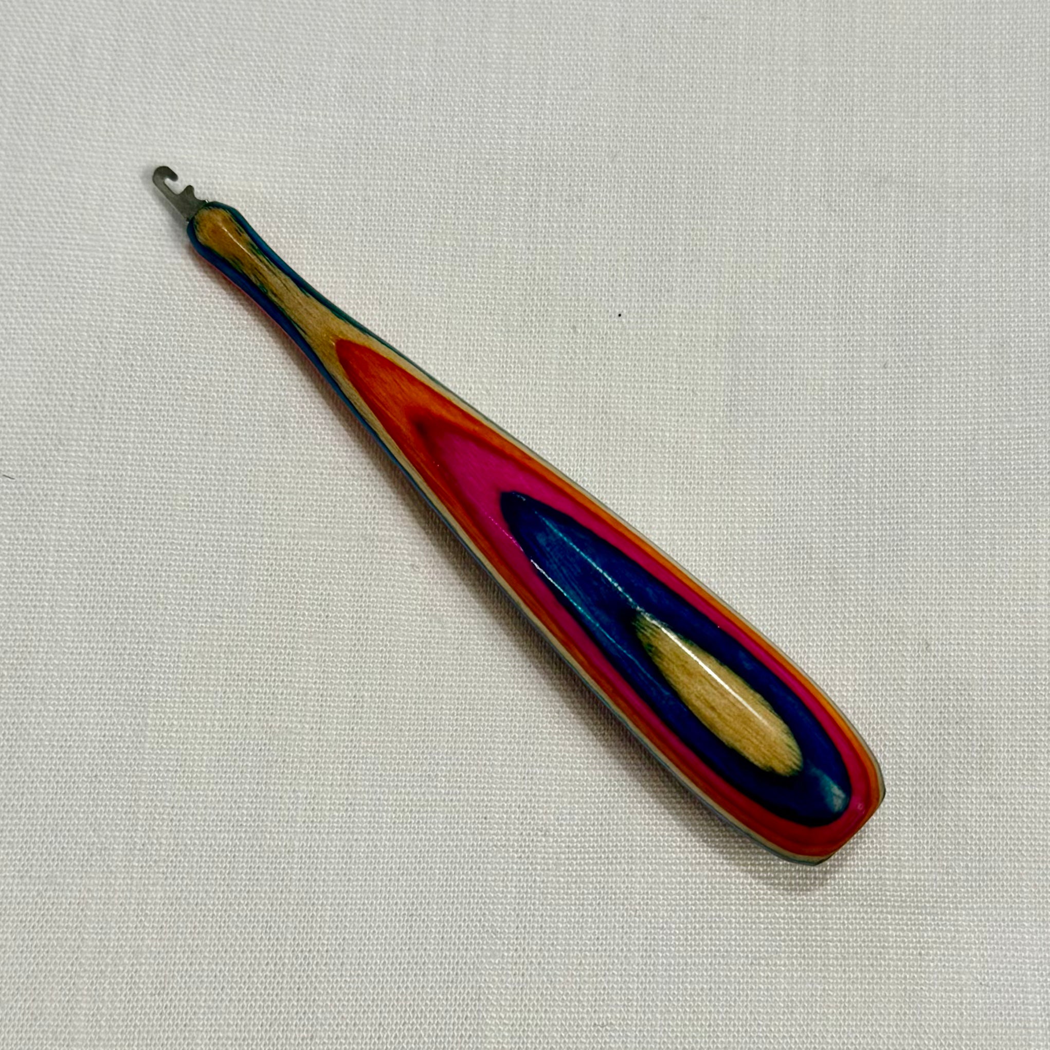 Handcrafted wood needle threader