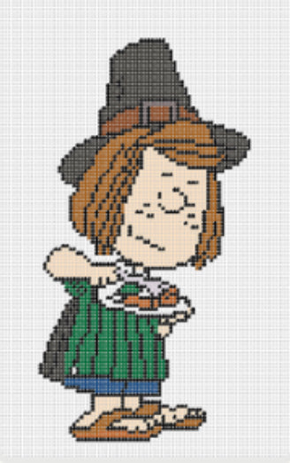 PNTS-PILGRIM7 PEANUTS Thanksgiving - Peppermint Patty Pilgrim Canvas - SE