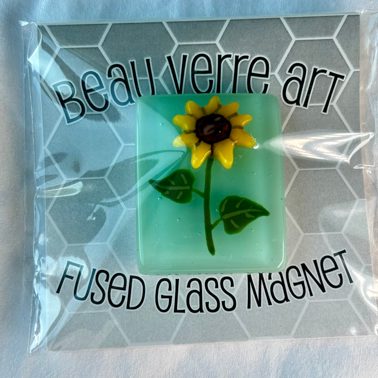 Sunflower Fused Glass Needleminder