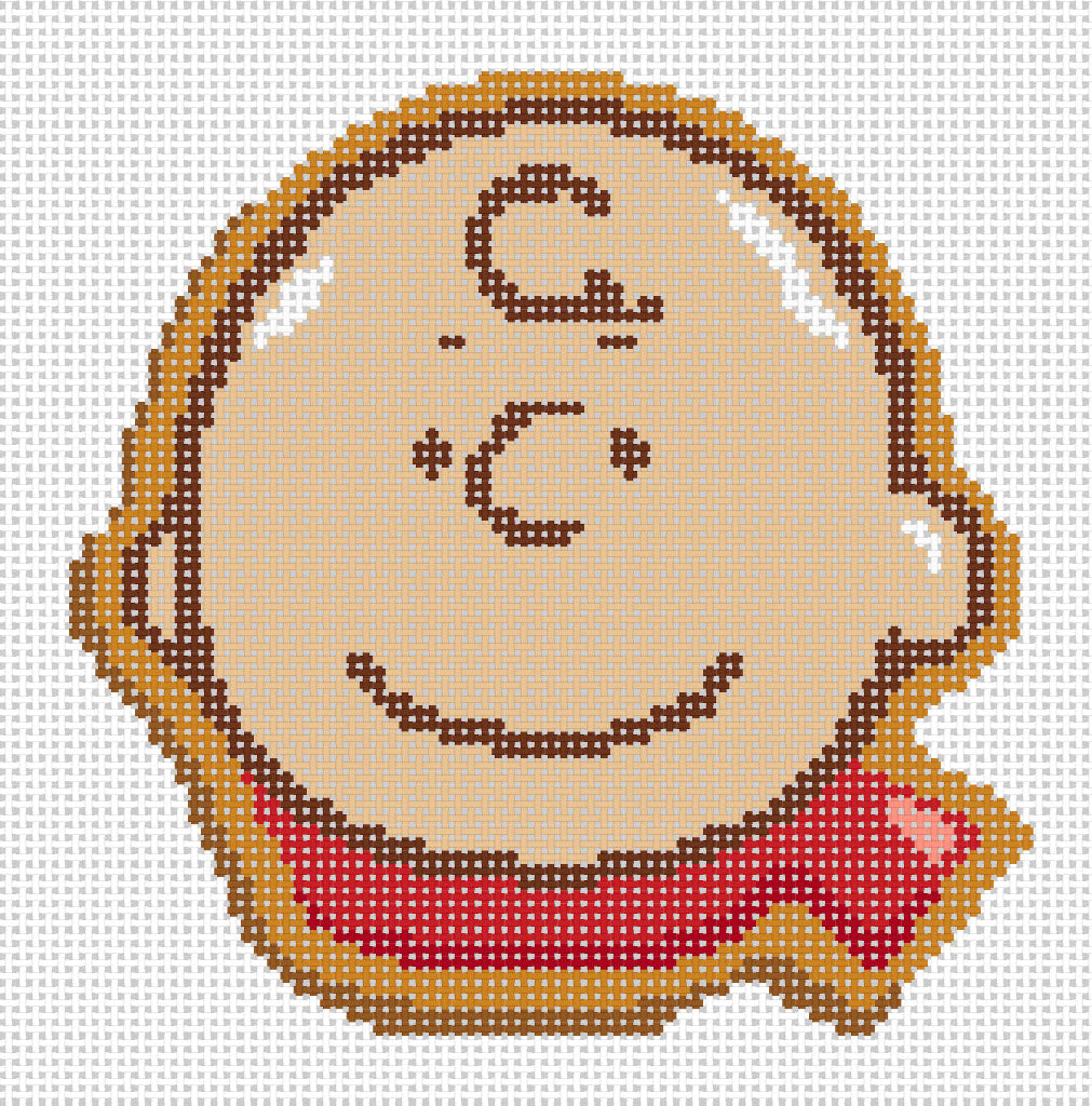PNTS-GING07 PEANUTS - Gingerbread Cookie Charlie Brown Canvas - SE