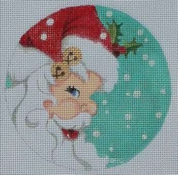 Santa Round Canvas + Stitch Guide by Melissa MacLeod
