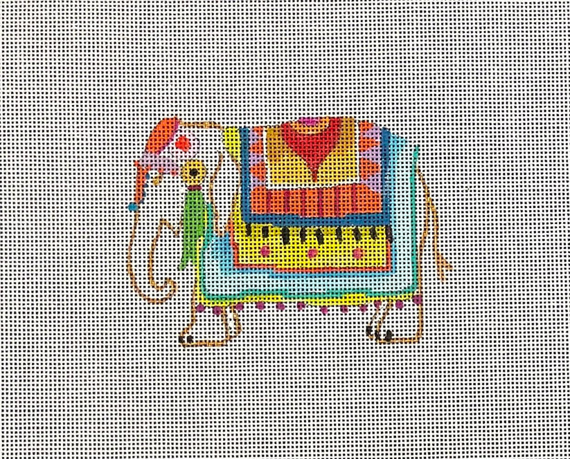 MC477 Elephant with Green Tassel