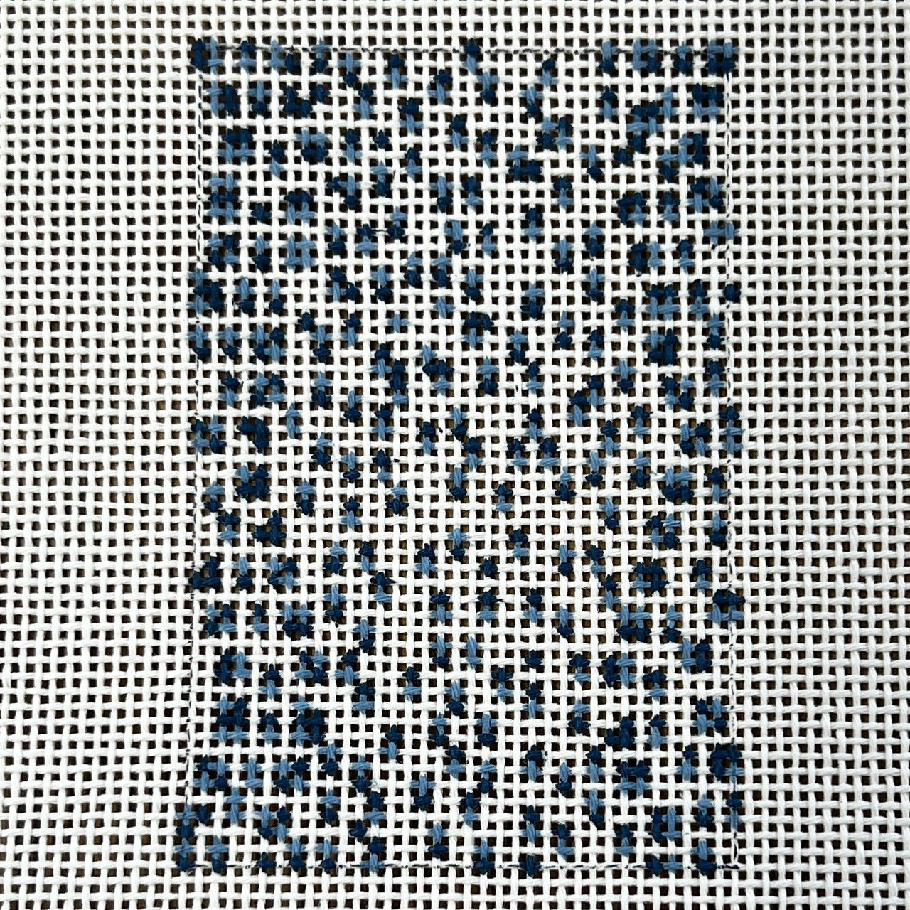 KW128B French Dots Luggage Tag Blue - TS