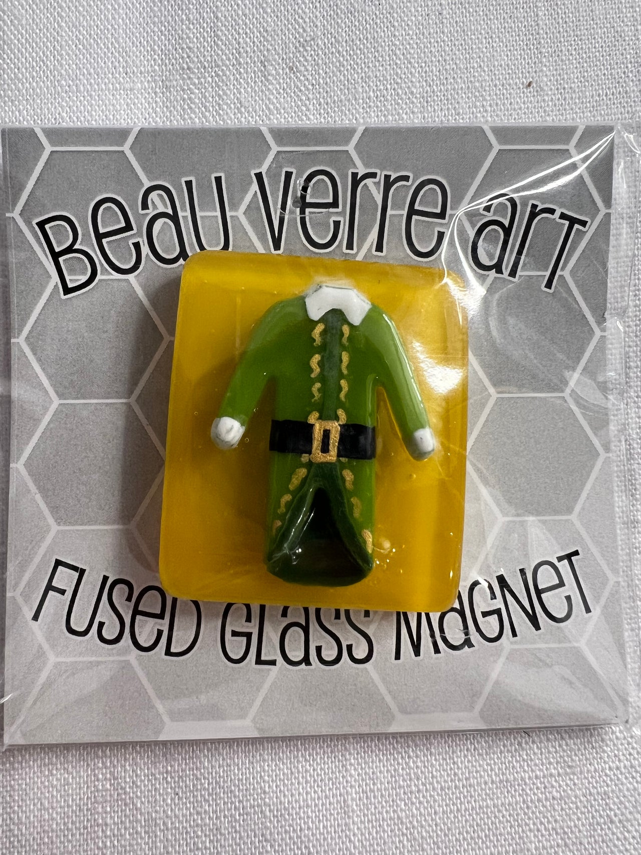 Elf Coat Fused Glass Needleminder