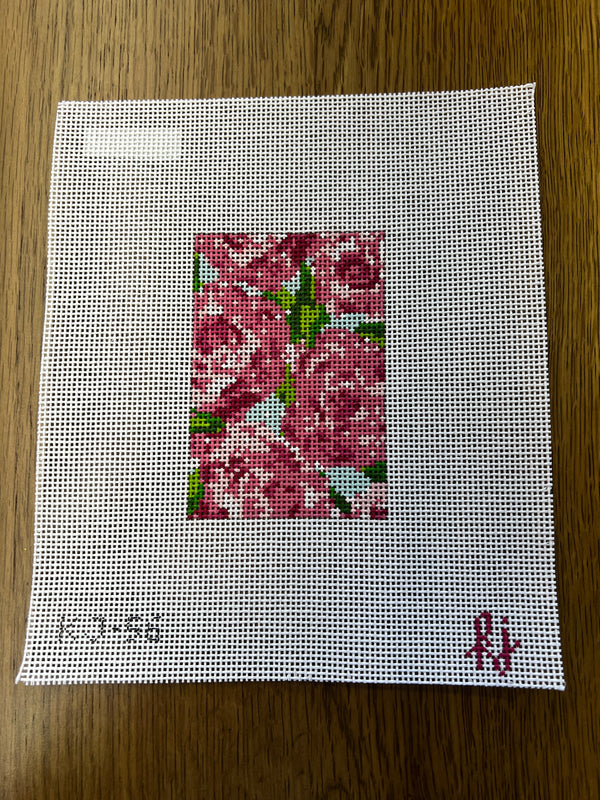 Roses on Teal Passport Insert KJ56