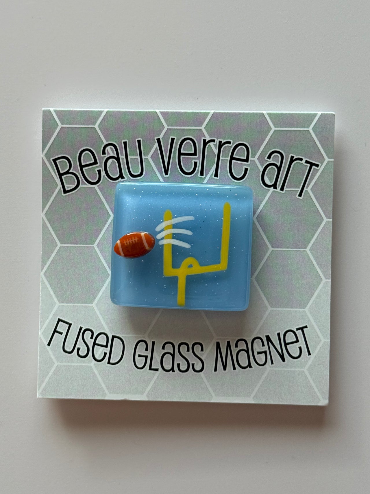 Field Goal Fused Glass Needle Minder