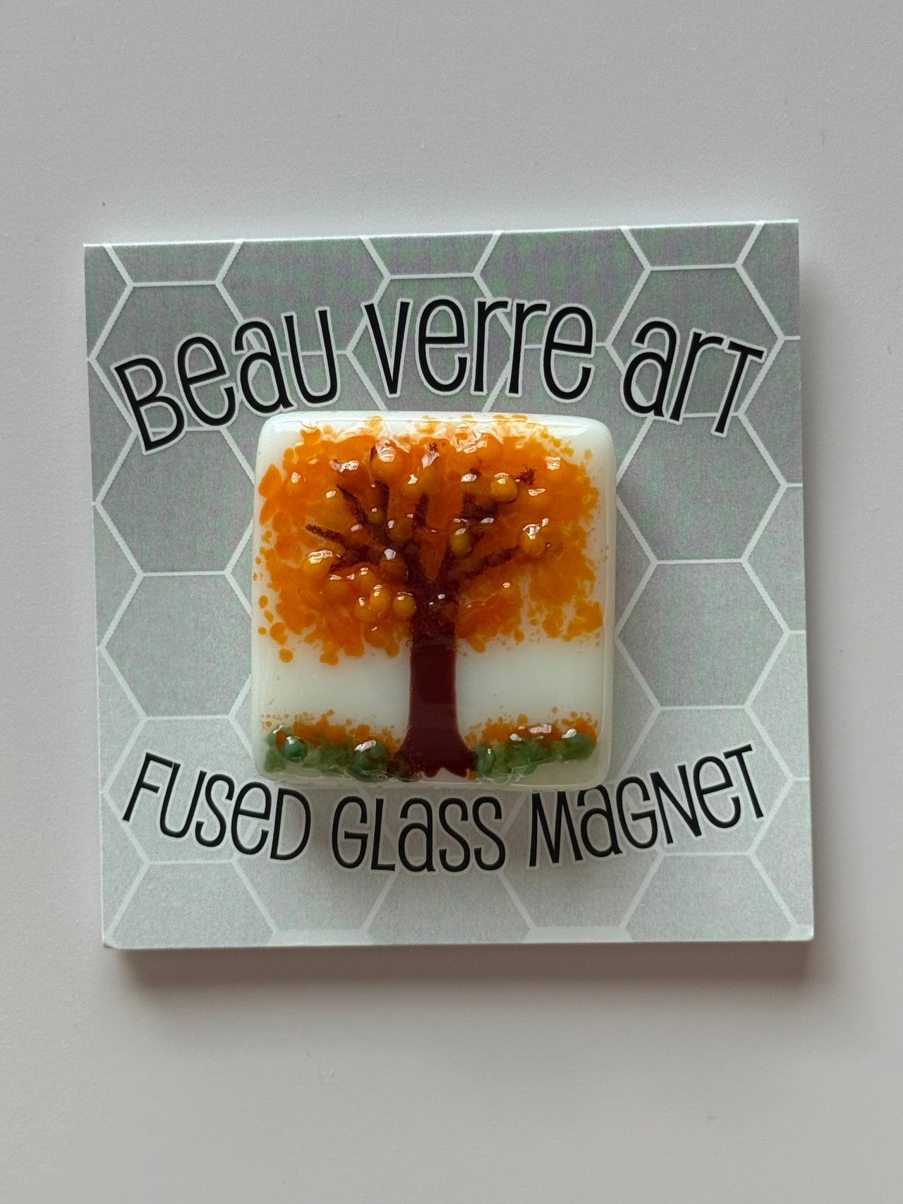 Fall Tree Fused Glass Needleminder