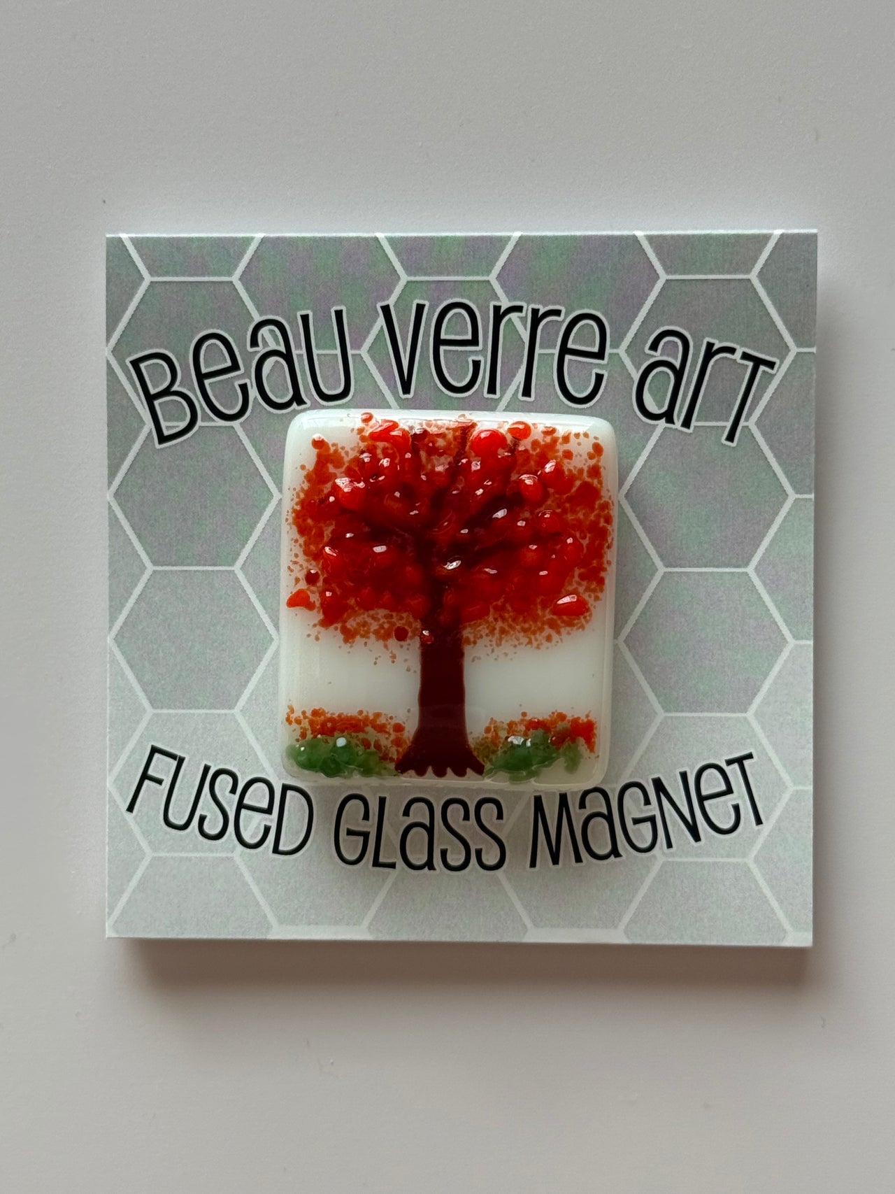 Fall Tree Fused Glass Needleminder