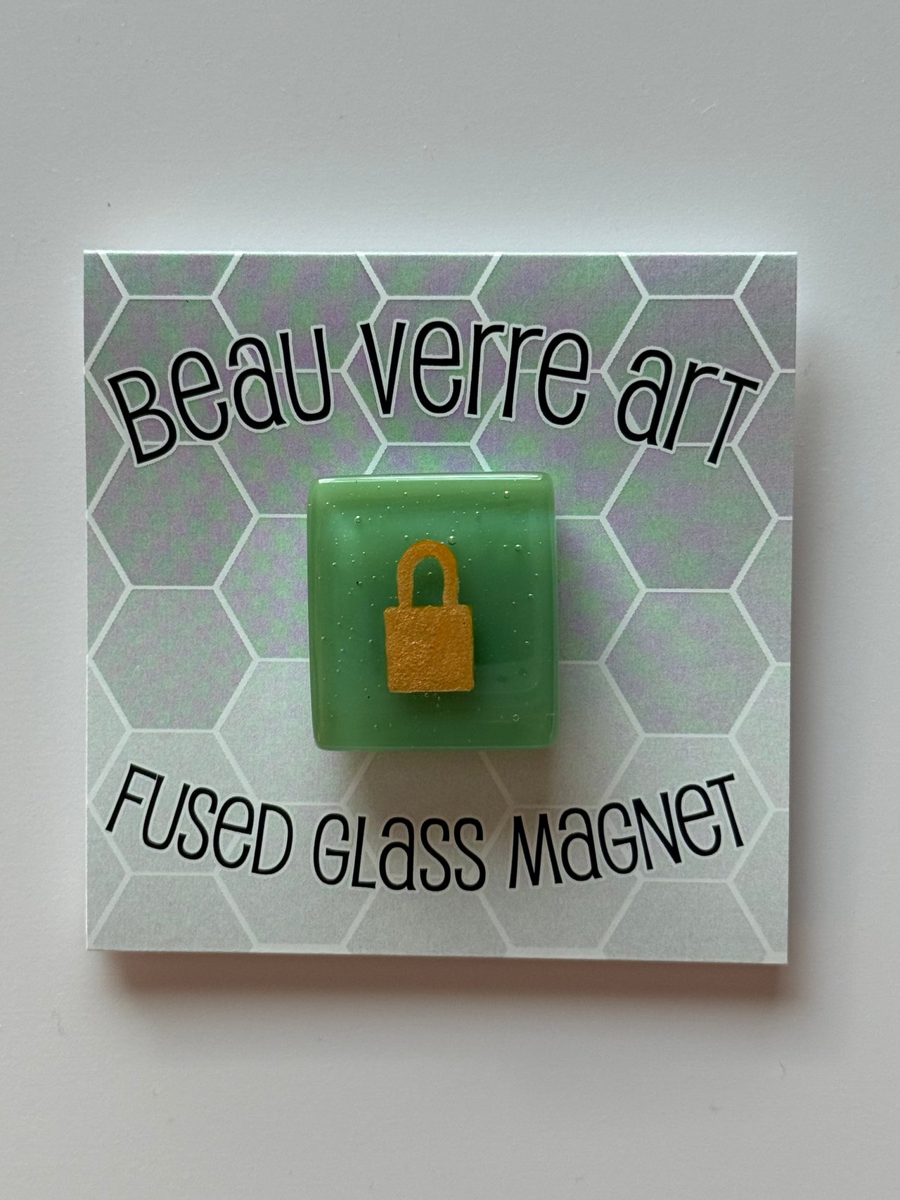 Padlock (Taylor's Version) Fused Glass Needle Minder