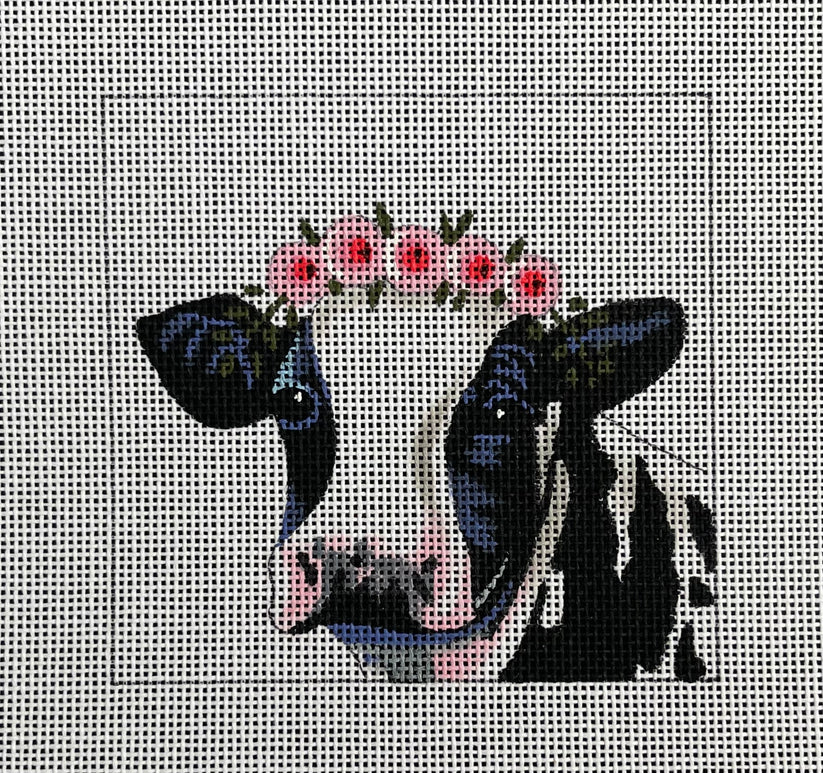 IN079 Cow with Floral Crown